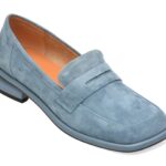Mocasini GRYXX albastri, A599, din piele intoarsa