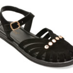 Sandale Femei GRYXX negre, 203M903, din piele intoarsa