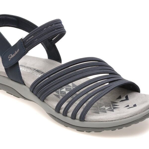 Sandale SKECHERS bleumarin, REGGAE SLIM, din material textil