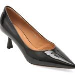 Pantofi Dama eleganti EPICA negri, D05555, din piele naturala lacuita