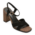 Sandale Femei elegante EPICA negre, 5C995, din piele intoarsa