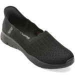 Incaltaminte Dama sport SKECHERS negri, SEAGER, din material textil