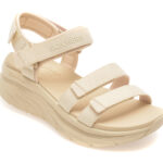 Sandale SKECHERS bej, D LUX WALKER, din material textil