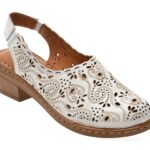 Pantofi FLAVIA PASSINI albi, K9500, din piele naturala