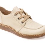 Mocasini RIEKER bej, N2402, din piele naturala
