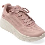 Incaltaminte Dama sport SKECHERS roz, BOBS B FLEX HI, din material textil