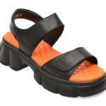 Sandale GRYXX negre, 66387, din piele naturala