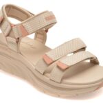Sandale SKECHERS gri, D LUX WALKER, din material textil