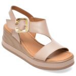 Sandale Femei GOLD DEER gri, 22071, din piele naturala