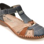 Pantofi RIEKER bleumarin, M1655, din piele ecologica
