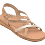 Sandale SKECHERS bej, DESERT KISS LOW, din piele ecologica