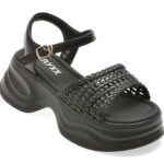 Sandale Femei GRYXX negre, 550886, din piele ecologica