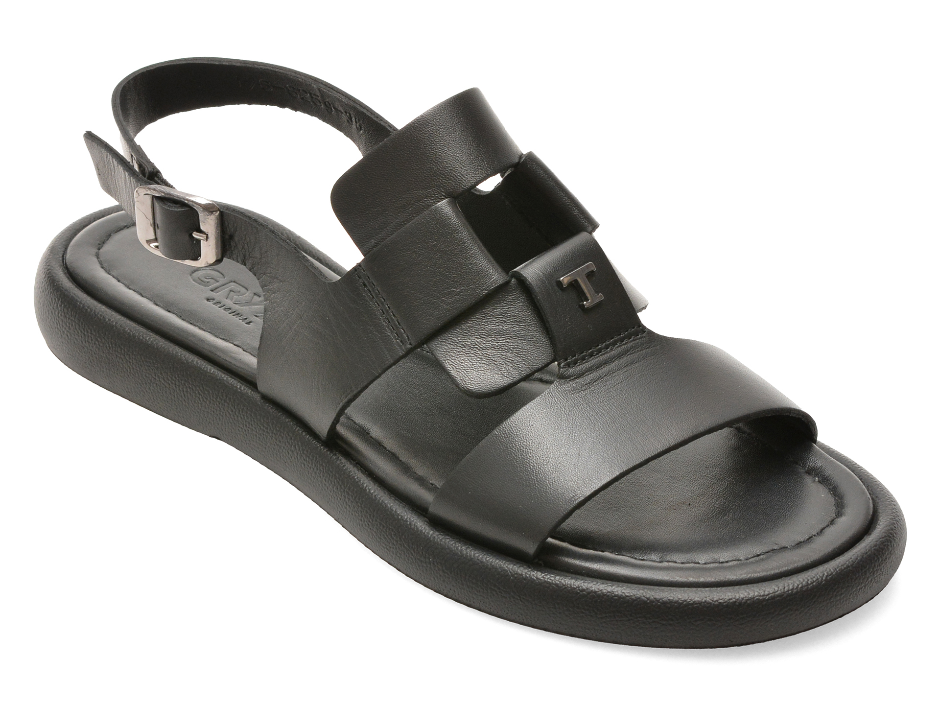 58b28ac1c1fe28caf5d4379cdafb6c8db6532cd1978d25a4204d5746cc535e72 Sandale Femei GRYXX negre, 1766259, din piele naturala - imagine 1