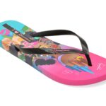 Papuci IPANEMA negri, GRAFFITI V, din pvc