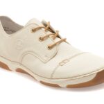 Pantofi RIEKER albi, 55920, din piele ecologica