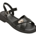 Sandale FLAVIA PASSINI negre, 82801, din piele naturala