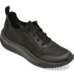 Incaltaminte Dama sport CLARKS negri, SOLEVANA TIE, din material textil