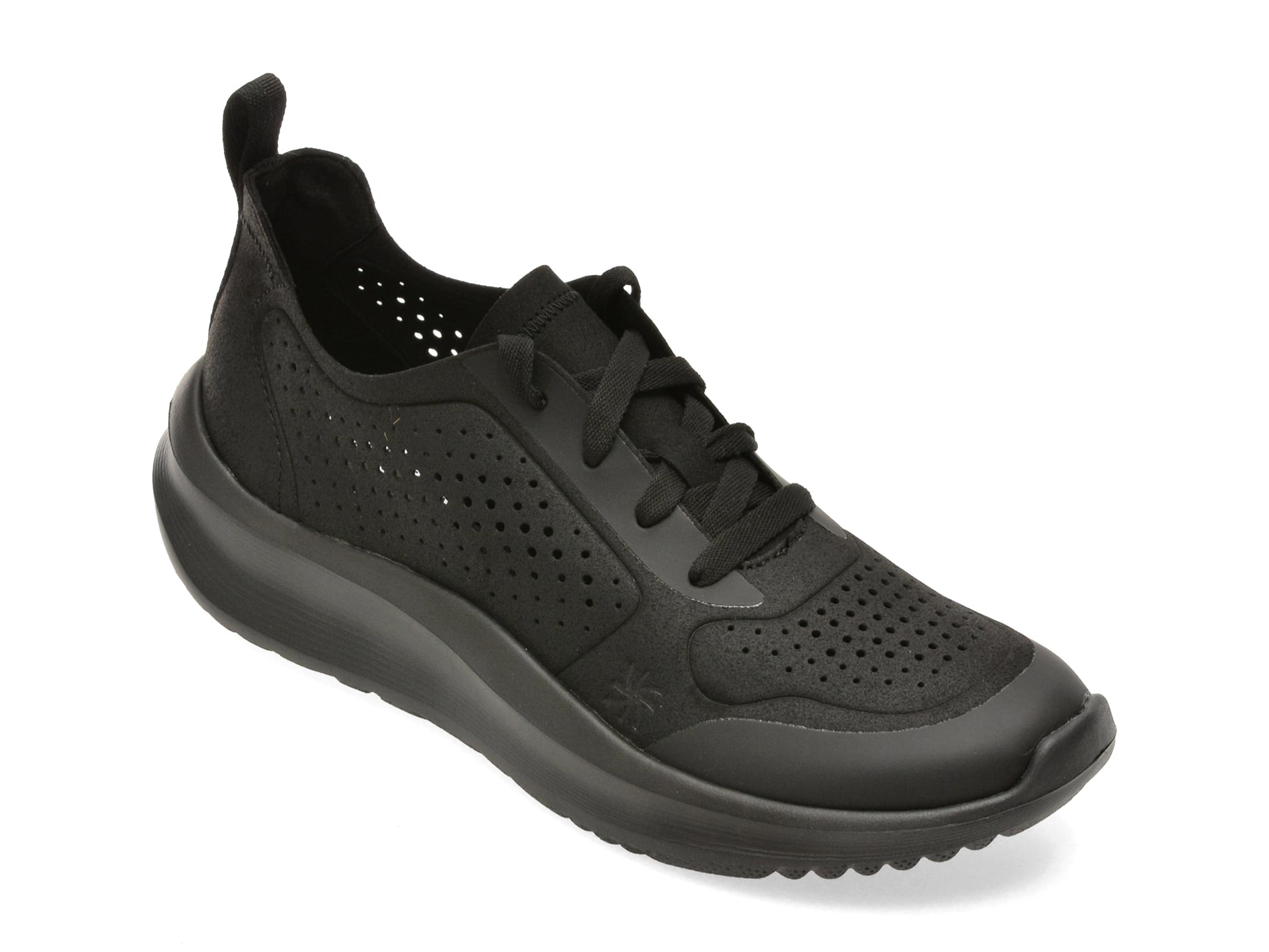 62a2781dffe7666523182c0e037ceaaecb7dba845b134876df69d0dd87f9e4e7 Incaltaminte Dama sport CLARKS negri, SOLEVANA TIE, din material textil - imagine 1