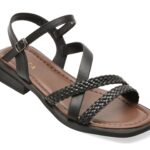 Sandale Femei EPICA negre, D755, din piele naturala