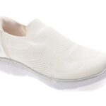 Incaltaminte Dama sport RIEKER albi, M5072, din material textil