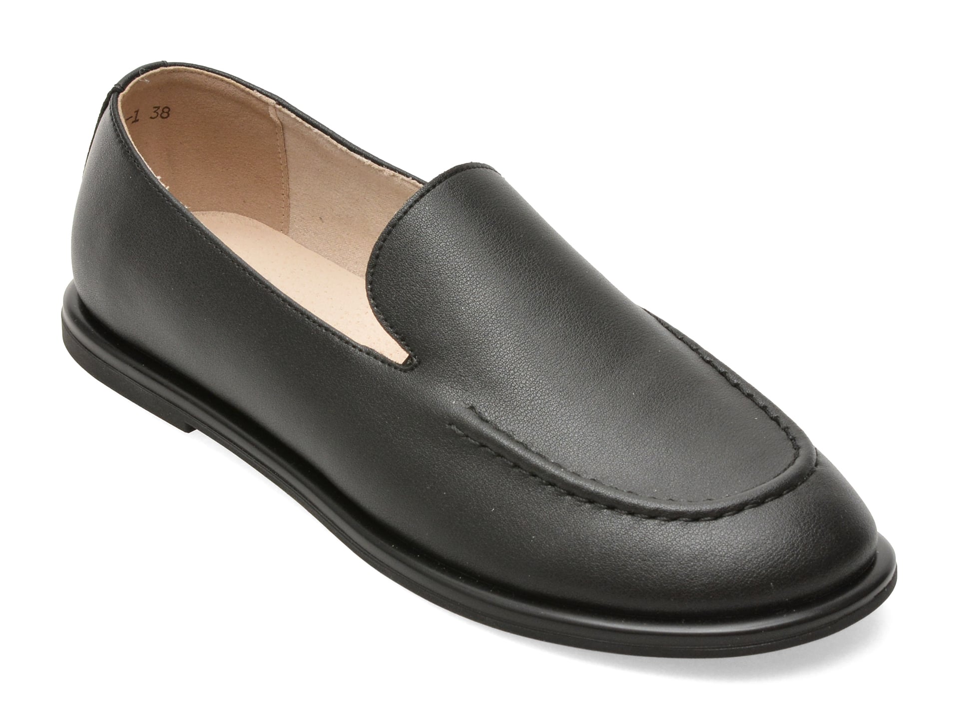 665652628d91232af31695a89fff36850077324bdbf602d8c0262fb5efad2c33 Mocasini FLAVIA PASSINI negri, 3117, din piele naturala - imagine 1