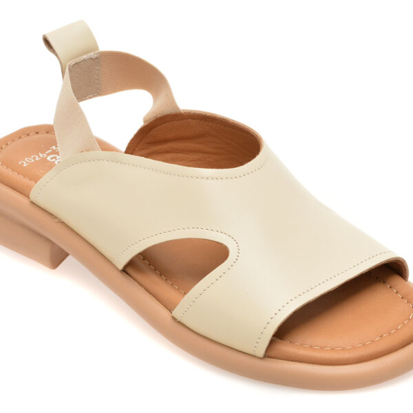 Sandale Femei GOLD DEER bej, 22026, din piele naturala