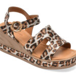 Sandale GOLD DEER maro, 22075, din piele naturala