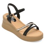 Sandale FLAVIA PASSINI negre, 880835, din piele ecologica