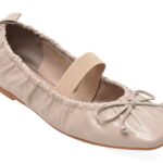 Balerini EPICA gri, 3F3765, din piele naturala lacuita