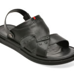 Sandale EPICA negre, 36709, din piele naturala