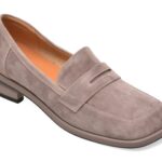 Mocasini GRYXX gri, A599, din piele intoarsa