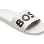 Papuci BOSS albi, 6835, din pvc