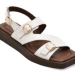 Sandale EPICA albe, 426220, din piele naturala