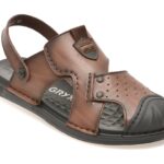 Sandale GRYXX maro, T6388, din piele naturala