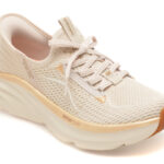 Incaltaminte Dama sport SKECHERS bej, D LUX VAPOR, din material textil