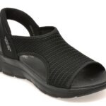 Sandale SKECHERS negre, SUMMITS, din material textil
