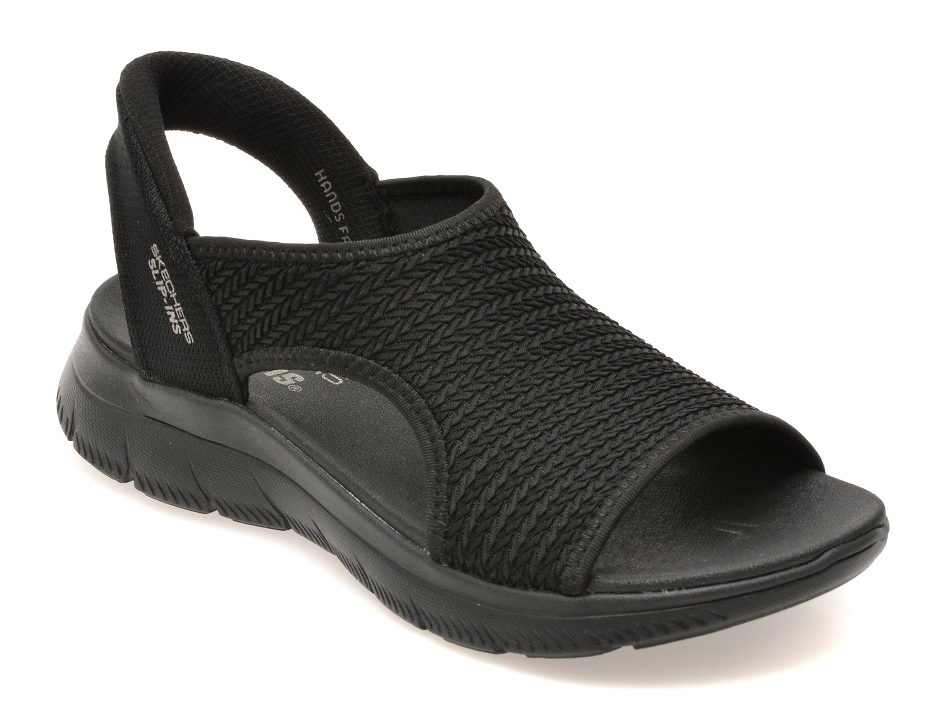 844353a6fdf30d5d1440b19881b68817677206aa1624875b50c52bd8a0ac6840 Sandale SKECHERS negre, SUMMITS, din material textil - imagine 1