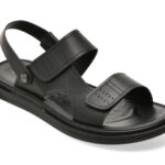 Sandale EPICA negre, 36701, din piele naturala