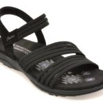 Sandale SKECHERS negre, REGGAE SLIM, din material textil