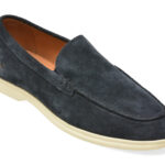 Mocasini ALDO bleumarin, DOLAN 410, din piele intoarsa
