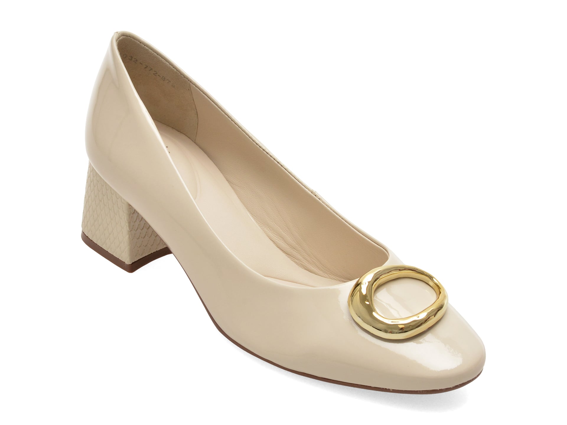 8bc80ad4821400ae5cf04accf9260d7a802298ddc5b38f136e0e84eeb48bf0ea Pantofi Dama eleganti FLAVIA PASSINI albi, 1203879, din piele naturala lacuita - imagine 1