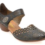 Pantofi RIEKER bleumarin, 43753, din piele naturala