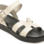 Sandale GRYXX albe, 376203, din piele naturala