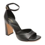 Sandale Femei elegante ALDO negre, FLORIANNA 007, din piele naturala