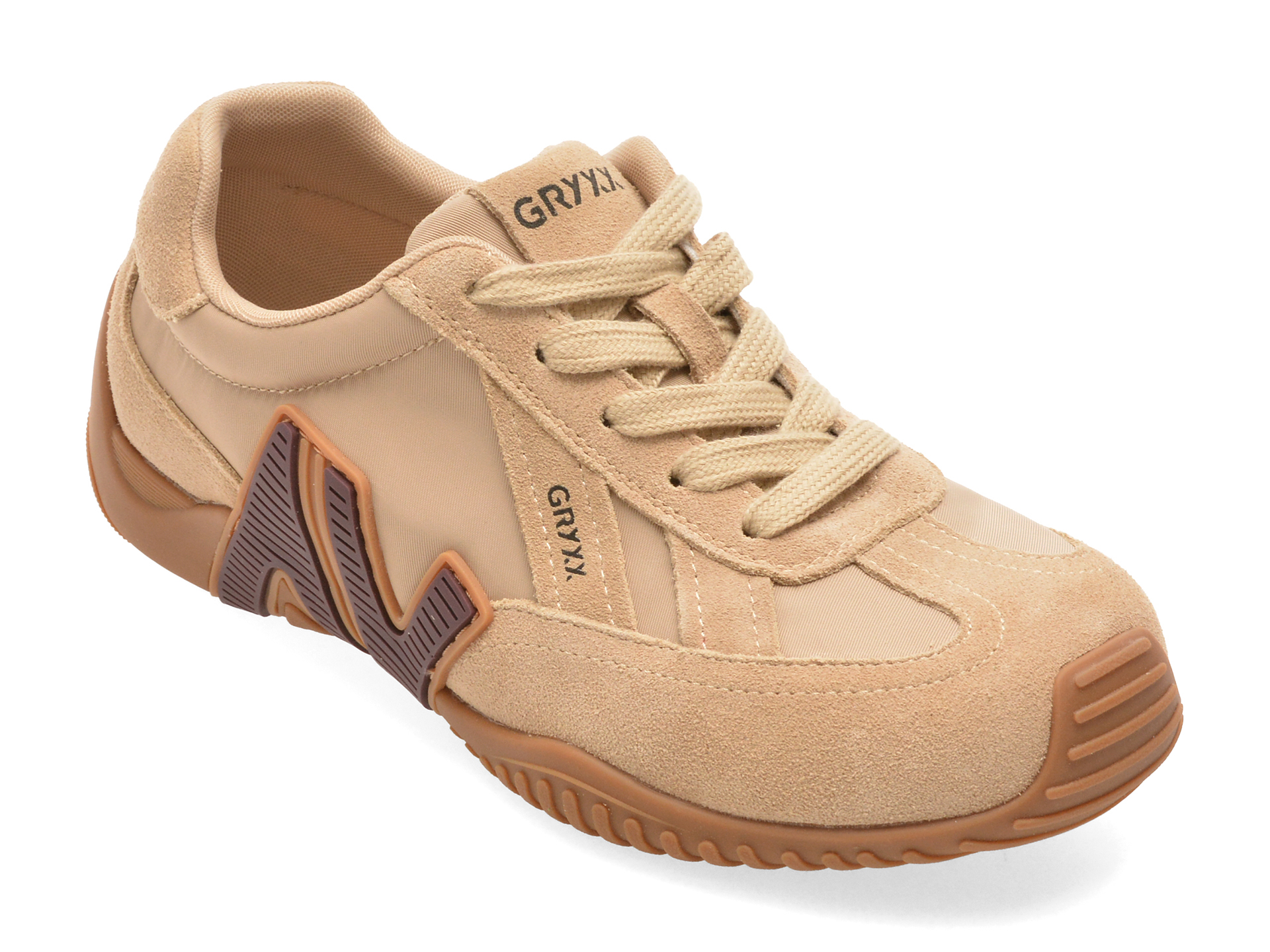 8f84f09af98524a7e040c2c7019921aed4e4e4c9c2b4cb18f0681490a8129f98 Incaltaminte Dama sport GRYXX gri, C61203, din piele intoarsa - imagine 1