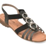 Sandale REMONTE negre, R3605, din piele ecologica
