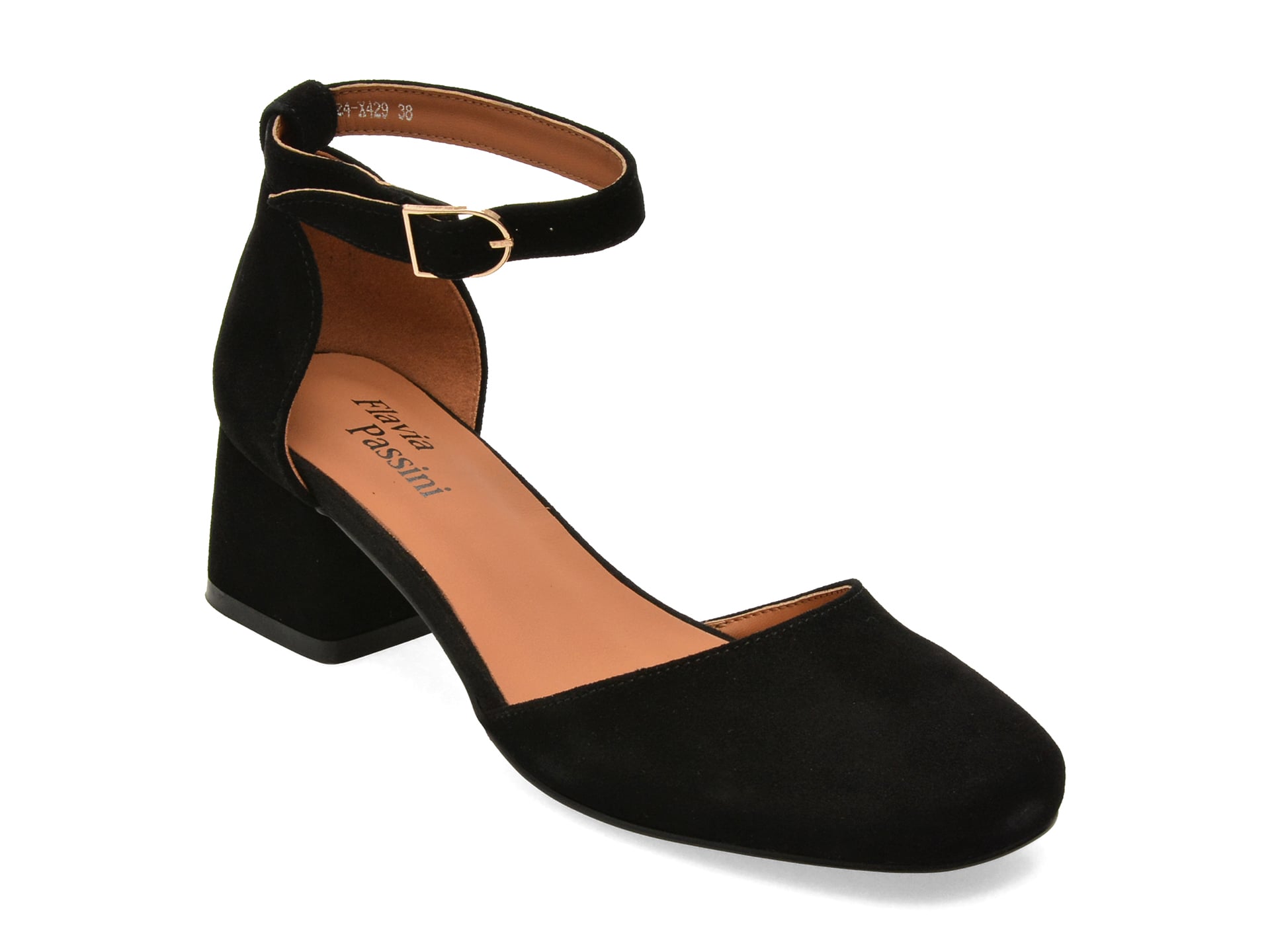 94b9a792d4422005f8f33b6ae3a94cdb5bcee73749602a72d27632c21b6d12ae Pantofi Dama eleganti FLAVIA PASSINI negri, A324, din piele intoarsa - imagine 1