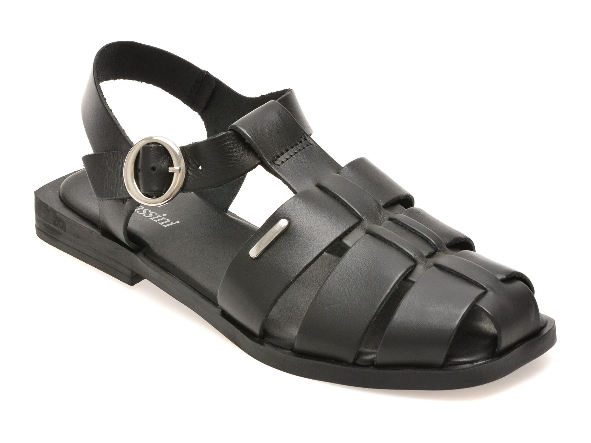9c14ccee3ceece0fc70f96a74e3964981489dc0cba194693d8f82410761ae46e Sandale FLAVIA PASSINI negre, 336801, din piele naturala - imagine 1