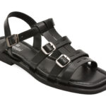 Sandale FLAVIA PASSINI negre, Q4799, din piele naturala