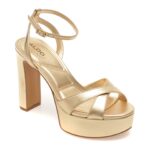 Sandale elegante ALDO aurii, ROSINE 710, din piele ecologica